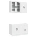 VidaXL Jednostka kuchenna LUCCA 4 szt. Biały wysoki połysk