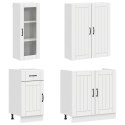VidaXL Jednostka kuchenna LUCCA 8 szt. Biały wysoki połysk