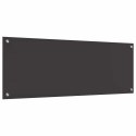 VidaXL Panel kuchenny 2 szt. Ciemnoszary 110 x 40 cm szkło hartowane
