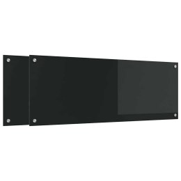 VidaXL Panel kuchenny 2 szt. Czarny 110 x 40 cm szkło hartowane