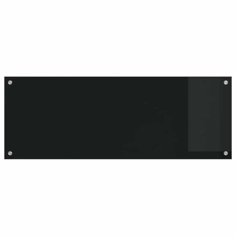 VidaXL Panel kuchenny 2 szt. Czarny 110 x 40 cm szkło hartowane