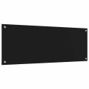 VidaXL Panel kuchenny 2 szt. Czarny 110 x 40 cm szkło hartowane