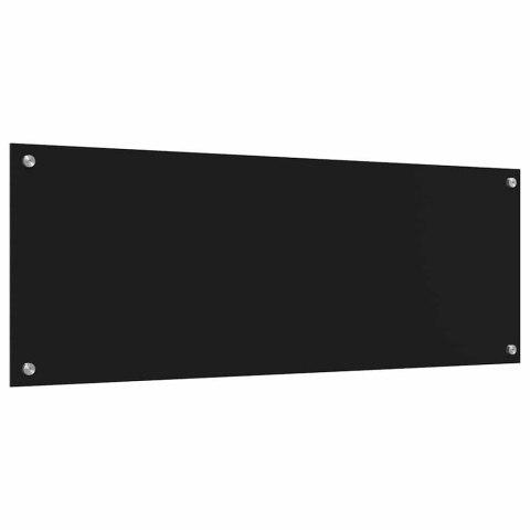 VidaXL Panel kuchenny 2 szt. Czarny 110 x 40 cm szkło hartowane