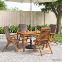 VidaXL 5-Piece Garden Dining Set naturalny Lite Drewno Akacji