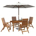 VidaXL 5-Piece Garden Dining Set naturalny Lite Drewno Akacji