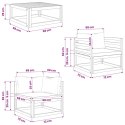 VidaXL 5-częściowy zestaw wypoczynkowy do ogrodu modularny naturalny