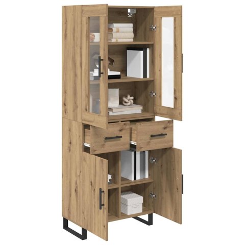 VidaXL Highboard 2 szt. Dąb rzemieślniczy 69,5 x 34 x 180 cm