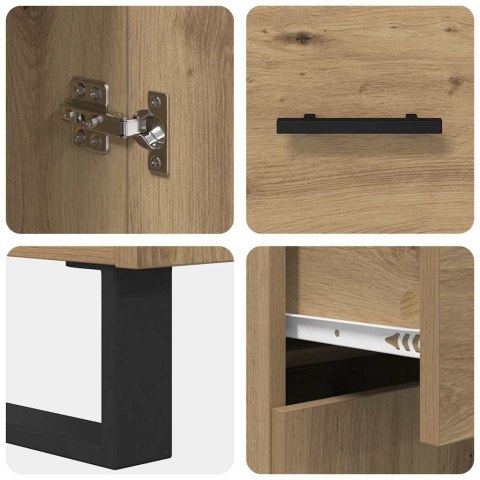 VidaXL Highboard 2 szt. Dąb rzemieślniczy 69,5 x 34 x 180 cm