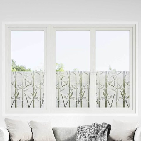 VidaXL Statyczna folia okienna Wzór bambusa 90 x 500 cm PVC