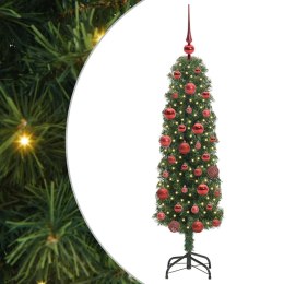VidaXL Sztuczna choinka z podstawą Zielony 150 cm PVC, stal i plastik