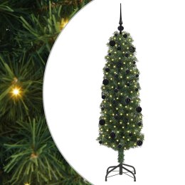 VidaXL Sztuczna choinka z podstawą Zielony 150 cm PVC, stal i plastik