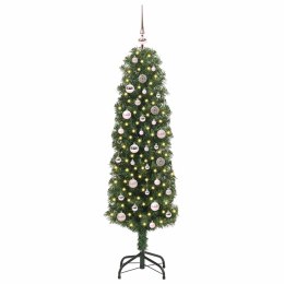 VidaXL Sztuczna choinka z podstawą Zielony 150 cm PVC, stal i plastik