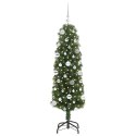 VidaXL Sztuczna choinka z podstawą Zielony 150 cm PVC, stal i plastik