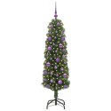 VidaXL Sztuczna choinka z podstawą Zielony 150 cm PVC, stal i plastik