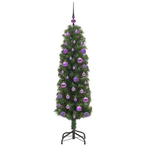 VidaXL Sztuczna choinka z podstawą Zielony 150 cm PVC, stal i plastik