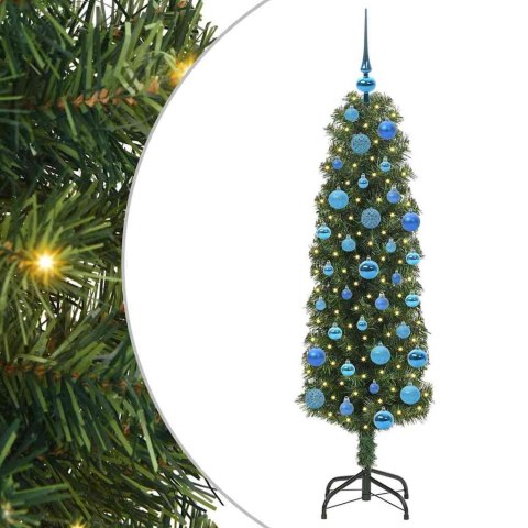VidaXL Sztuczna choinka z podstawą Zielony 150 cm PVC, stal i plastik