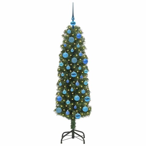 VidaXL Sztuczna choinka z podstawą Zielony 150 cm PVC, stal i plastik