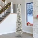 VidaXL Sztuczna choinka z podstawą Zielony 270 cm PVC, stal i plastik