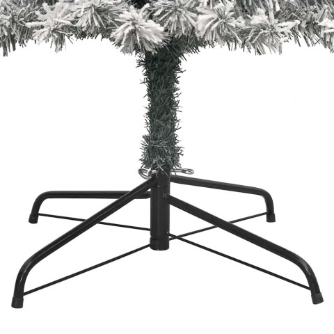 VidaXL Sztuczna choinka z podstawą Zielony 270 cm PVC, stal i plastik