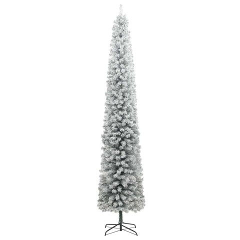 VidaXL Sztuczna choinka z podstawą Zielony 270 cm PVC, stal i plastik
