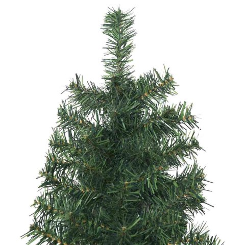 VidaXL Sztuczna choinka z podstawą Zielony 300 cm PVC, stal i plastik