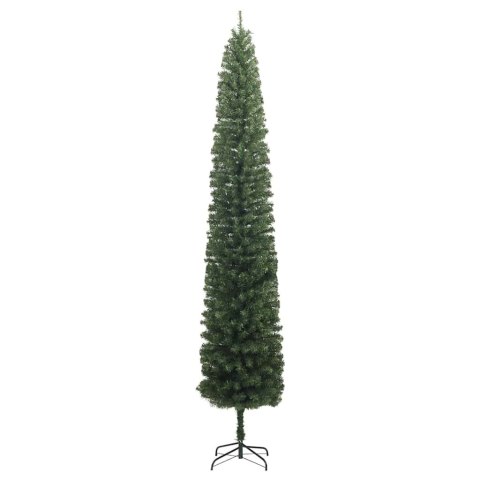 VidaXL Sztuczna choinka z podstawą Zielony 300 cm PVC, stal i plastik