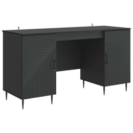 VidaXL Biurko Czarny 142,5 x 50 x 75 cm Drewno inżynieryjne