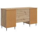 VidaXL Biurko Dąb artisan 142,5 x 50 x 75 cm Drewno inżynieryjne