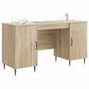VidaXL Biurko dąb Sonoma 142,5 x 50 x 75 cm Drewno inżynieryjne