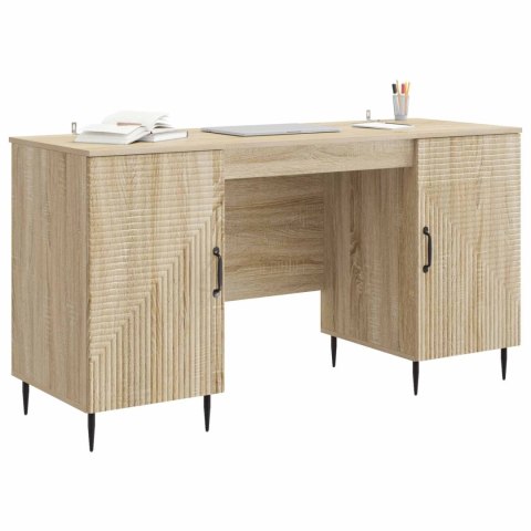 VidaXL Biurko dąb Sonoma 142,5 x 50 x 75 cm Drewno inżynieryjne