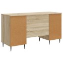 VidaXL Biurko dąb Sonoma 142,5 x 50 x 75 cm Drewno inżynieryjne