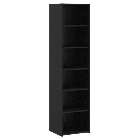 VidaXL Bufet Czarny dąb 45 x 41 x 185 cm Drewno inżynieryjne
