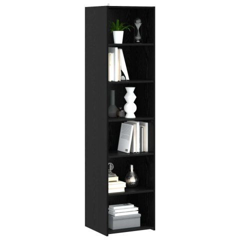 VidaXL Bufet Czarny dąb 45 x 41 x 185 cm Drewno inżynieryjne