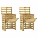 VidaXL Listwowy komposter ogrodowy 2 pcs zielony 110 x 58 x 113 cm