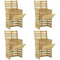 VidaXL Listwowy komposter ogrodowy 4 pcs zielony 110 x 58 x 113 cm