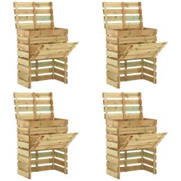 VidaXL Listwowy komposter ogrodowy 4 pcs zielony 110 x 58 x 113 cm