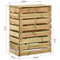 VidaXL Listwowy komposter ogrodowy 4 pcs zielony 110 x 58 x 113 cm
