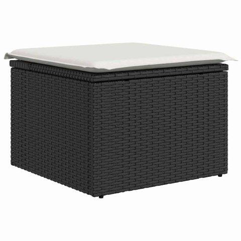 VidaXL Zestaw Sof 8 szt. Czarny polirattan