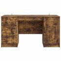 VidaXL Biurko Dąb wędzony 142,5 x 50 x 75 cm Drewno inżynieryjne