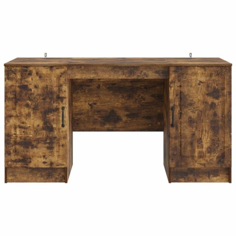 VidaXL Biurko Dąb wędzony 142,5 x 50 x 75 cm Drewno inżynieryjne
