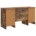VidaXL Biurko Dąb wędzony 142,5 x 50 x 75 cm Drewno inżynieryjne