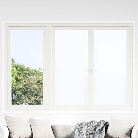VidaXL Statyczna folia okienna Biały matowy 45 x 500 cm PVC