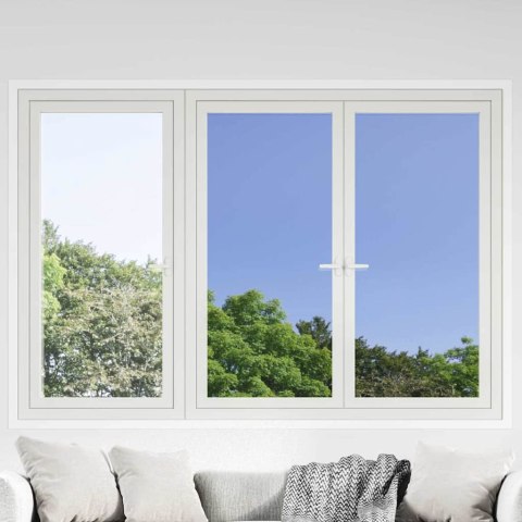 VidaXL Statyczna refleksyjna folia okienna solarna srebrny PVC