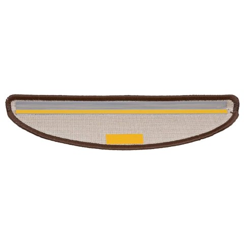VidaXL Maty na schody 10 szt. 56x17x3 cm Brązowe półokrągłe