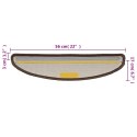 VidaXL Maty na schody 10 szt. 56x17x3 cm Brązowe półokrągłe