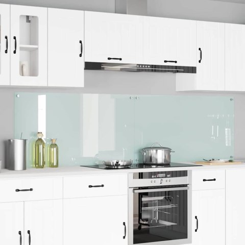 VidaXL Panel kuchenny 2 szt. Biały 110 x 60 cm szkło hartowane