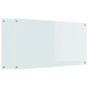VidaXL Panel kuchenny 2 szt. Biały 110 x 60 cm szkło hartowane