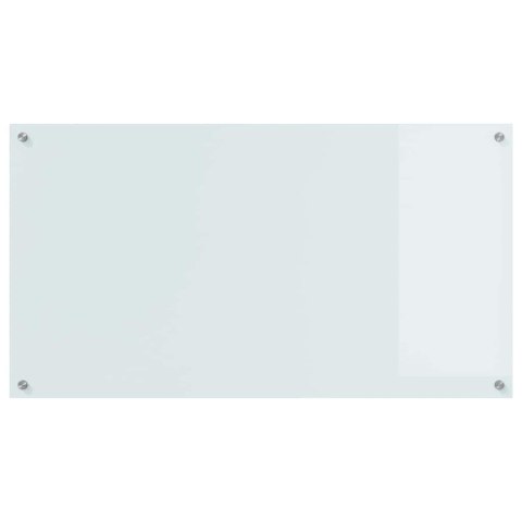 VidaXL Panel kuchenny 2 szt. Biały 110 x 60 cm szkło hartowane
