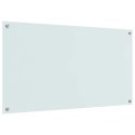 VidaXL Panel kuchenny 2 szt. Biały 110 x 60 cm szkło hartowane
