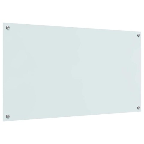 VidaXL Panel kuchenny 2 szt. Biały 110 x 60 cm szkło hartowane